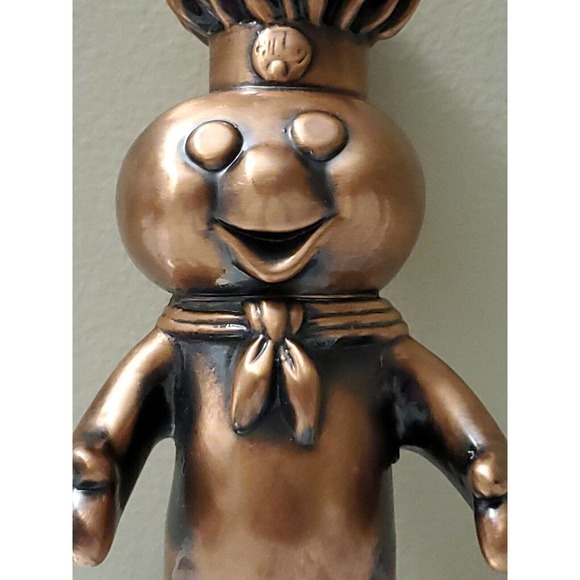 1971 Pillsbury Doughboy Brass Filled Figure 8" Inch Tall Employee Gift Award ?? - Picture 3 of 11
